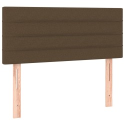 vidaXL Cabecero de tela marrón oscuro 90x5x78/88 cm