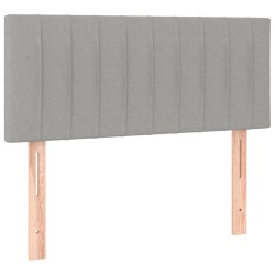 vidaXL Cabecero de tela gris claro 100x5x78/88 cm