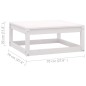 vidaXL Set muebles jardín con cojines 8 pzas madera maciza pino blanco