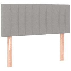 vidaXL Cabecero de tela gris claro 80x5x78/88 cm