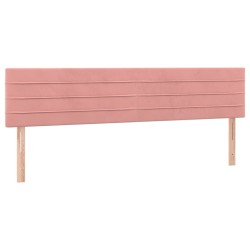 vidaXL Cabeceros 2 unidades de terciopelo rosa 100x5x78/88 cm