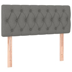 vidaXL Cabecero de tela gris oscuro 90x7x78/88 cm