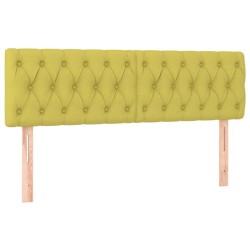 vidaXL Cabeceros 2 unidades tela verde 72x7x78/88 cm