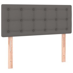 vidaXL Cabecero de cuero sintético gris 80x5x78/88 cm