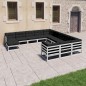 vidaXL Set de muebles de jardín 12 pzas con cojines madera pino blanco vidaXL Set de muebles de jardín 12 pzas con cojines madera pino blanco