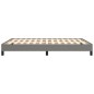 vidaXL Estructura de cama de tela gris oscuro 140x190 cm