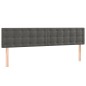 vidaXL Cabeceros 2 unidades de terciopelo gris oscuro 100x5x78/88 cm vidaXL Cabeceros 2 unidades de terciopelo gris oscuro 100x5x78/88 cm