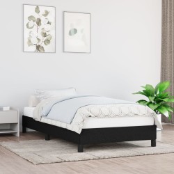 vidaXL Estructura de cama de tela negro 90x190 cm