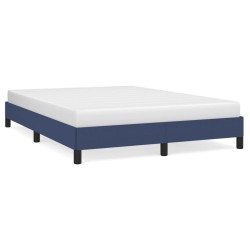 vidaXL Estructura de cama de tela azul 140x190 cm