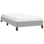 vidaXL Estructura de cama de tela gris claro 90x190 cm