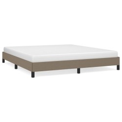 vidaXL Estructura de cama de tela gris taupe 160x200 cm