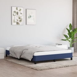 vidaXL Estructura de cama de tela gris taupe azul 140x200 cm