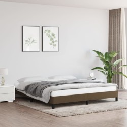 vidaXL Estructura de cama tela marrón oscuro 180x200 cm