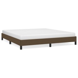 vidaXL Estructura de cama tela marrón oscuro 180x200 cm