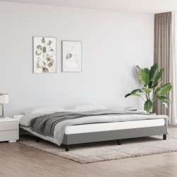 vidaXL Estructura de cama tela gris oscuro 200x200 cm