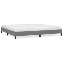 vidaXL Estructura de cama tela gris oscuro 200x200 cm