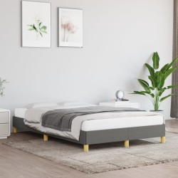 vidaXL Estructura de cama de tela gris oscuro 120x200 cm