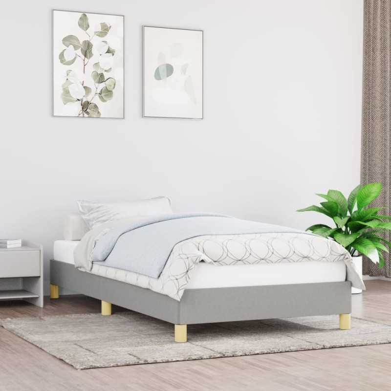 vidaXL Estructura de cama de tela gris claro 80x200 cm vidaXL Estructura de cama de tela gris claro 80x200 cm