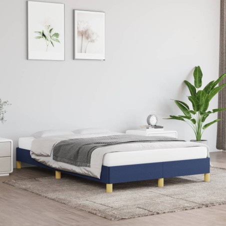 vidaXL Estructura de cama de tela azul 120x200 cm