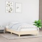 vidaXL Estructura de cama de tela color crema 90x200 cm vidaXL Estructura de cama de tela color crema 90x200 cm