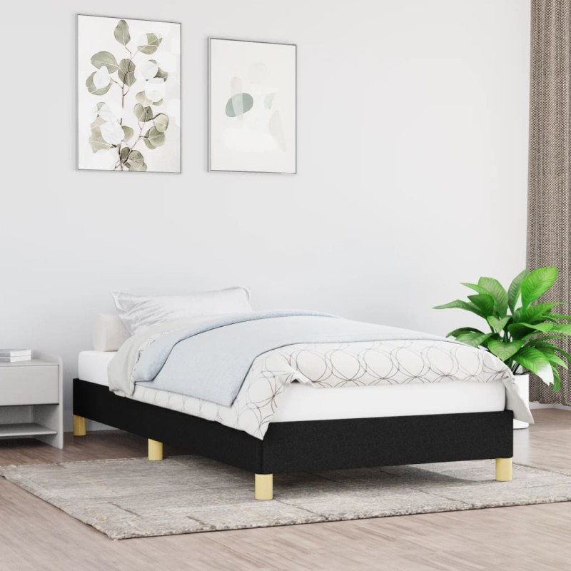 vidaXL Estructura de cama de tela negro 80x200 cm vidaXL Estructura de cama de tela negro 80x200 cm