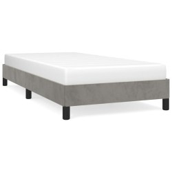 vidaXL Estructura de cama de terciopelo gris claro 90x200 cm