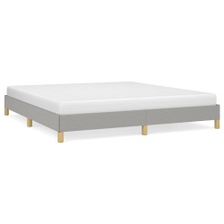 vidaXL Estructura de cama gris claro tela 180x200 cm