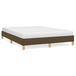 vidaXL Estructura de cama de tela marrón 160x200 cm