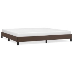 vidaXL Estructura de cama de cuero sintético marrón 200x200 cm
