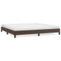 vidaXL Estructura de cama de cuero sintético marrón 200x200 cm vidaXL Estructura de cama de cuero sintético marrón 200x200 cm