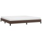vidaXL Estructura de cama de cuero sintético marrón 200x200 cm vidaXL Estructura de cama de cuero sintético marrón 200x200 cm