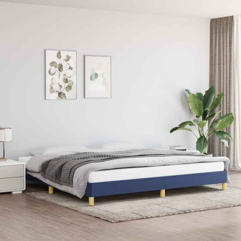 vidaXL Estructura de cama de tela gris taupe azul 200x200 cm vidaXL Estructura de cama de tela gris taupe azul 200x200 cm