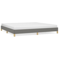 vidaXL Estructura de cama tela gris oscuro 200x200 cm