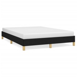 vidaXL Estructura de cama de tela negra 140x200 cm