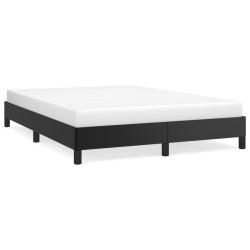 vidaXL Estructura de cama de cuero sintético negro 140x200 cm