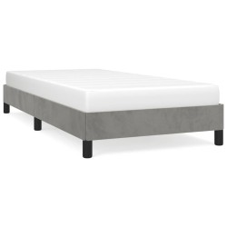 vidaXL Estructura de cama de terciopelo gris claro 90x190 cm