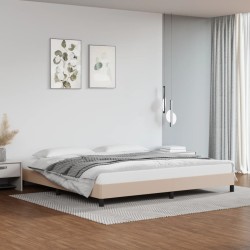vidaXL Estructura de cama de cuero sintético capuchino 200x200 cm