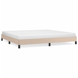 vidaXL Estructura de cama de cuero sintético capuchino 200x200 cm