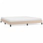 vidaXL Estructura de cama de cuero sintético capuchino 200x200 cm vidaXL Estructura de cama de cuero sintético capuchino 200x200 cm