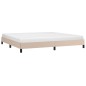 vidaXL Estructura de cama de cuero sintético capuchino 200x200 cm vidaXL Estructura de cama de cuero sintético capuchino 200x200 cm