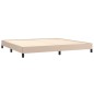 vidaXL Estructura de cama de cuero sintético capuchino 200x200 cm vidaXL Estructura de cama de cuero sintético capuchino 200x200 cm