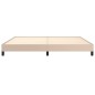 vidaXL Estructura de cama de cuero sintético capuchino 200x200 cm vidaXL Estructura de cama de cuero sintético capuchino 200x200 cm