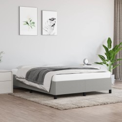 vidaXL Estructura de cama de tela gris claro 140x200 cm