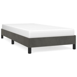 vidaXL Estructura de cama de terciopelo gris oscuro 100x200 cm