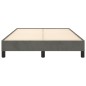vidaXL Estructura de cama de terciopelo gris oscuro 120x200 cm