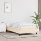 vidaXL Estructura de cama de tela color crema 90x200 cm vidaXL Estructura de cama de tela color crema 90x200 cm