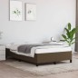 vidaXL Estructura de cama de tela marrón oscuro 120x200 cm
