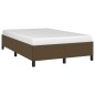 vidaXL Estructura de cama de tela marrón oscuro 120x200 cm
