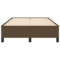 vidaXL Estructura de cama de tela marrón oscuro 120x200 cm