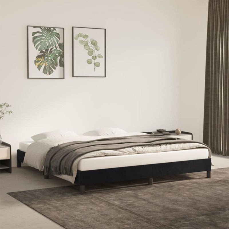 vidaXL Estructura de cama de terciopelo gris claro 160x200 cm vidaXL Estructura de cama de terciopelo gris claro 160x200 cm